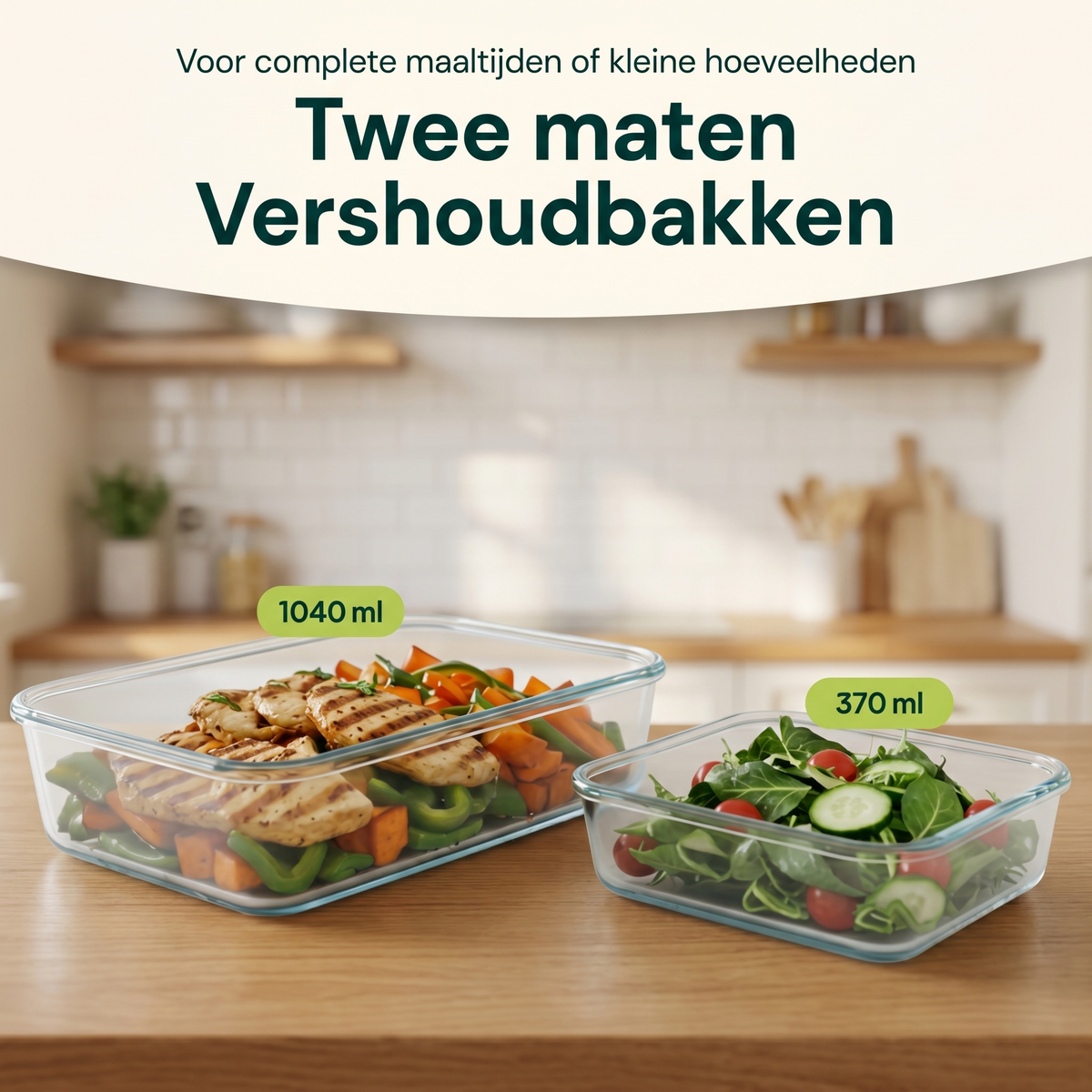 Vivid Green Mealprepbakjes Glas 10 stuks