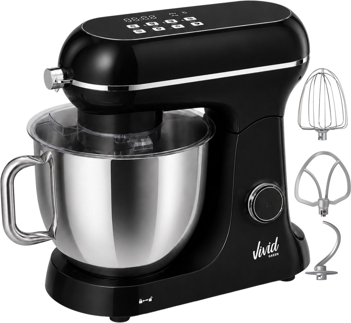Vivid Green Keukenmachine Deluxe met display