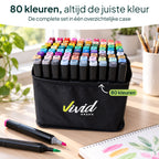Vivid Green Twinmarkers 80 pièces - Marqueurs à alcool