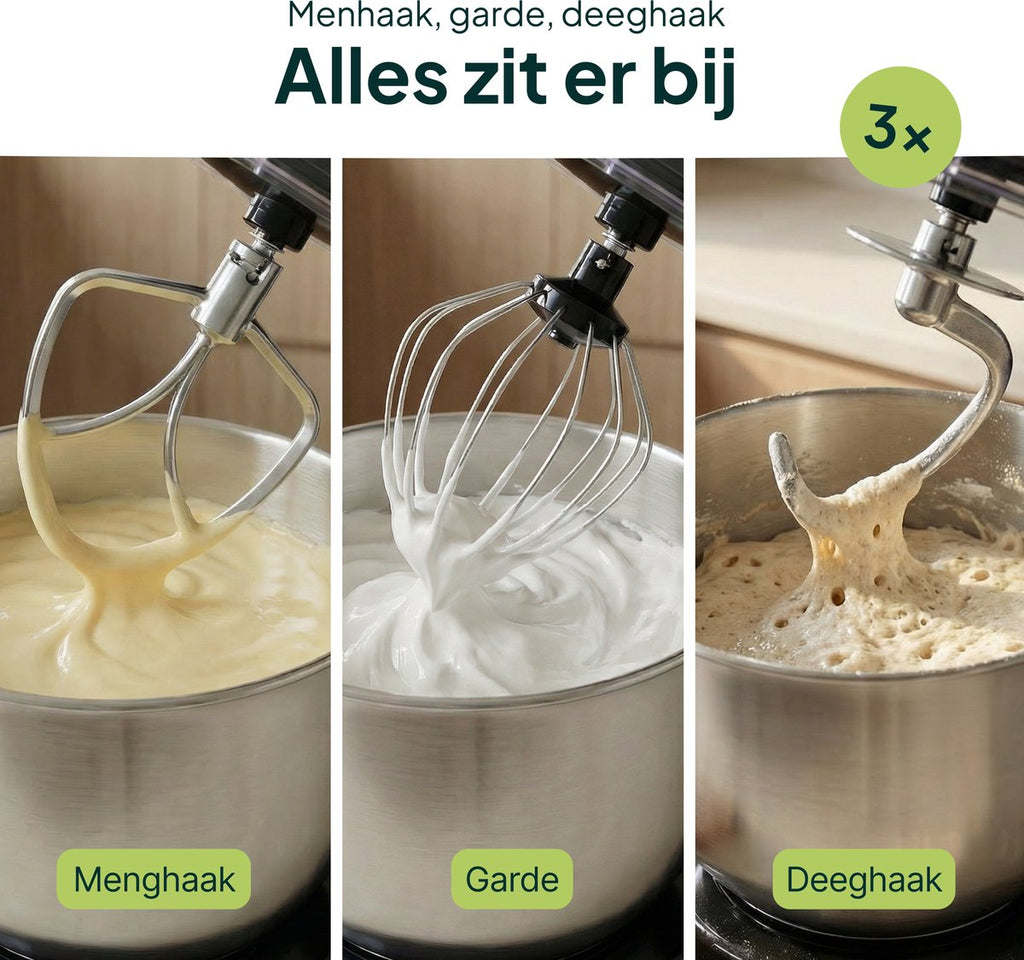 Robot pâtissier Vivid Green 1500W - bol mélangeur de 3,8L