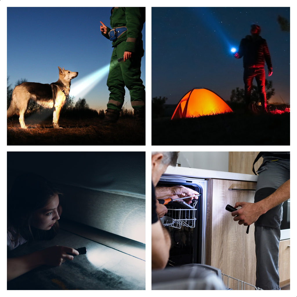 Lampe torche rechargeable Vivid Green 5000 mAh - 2500 lumens - Noir