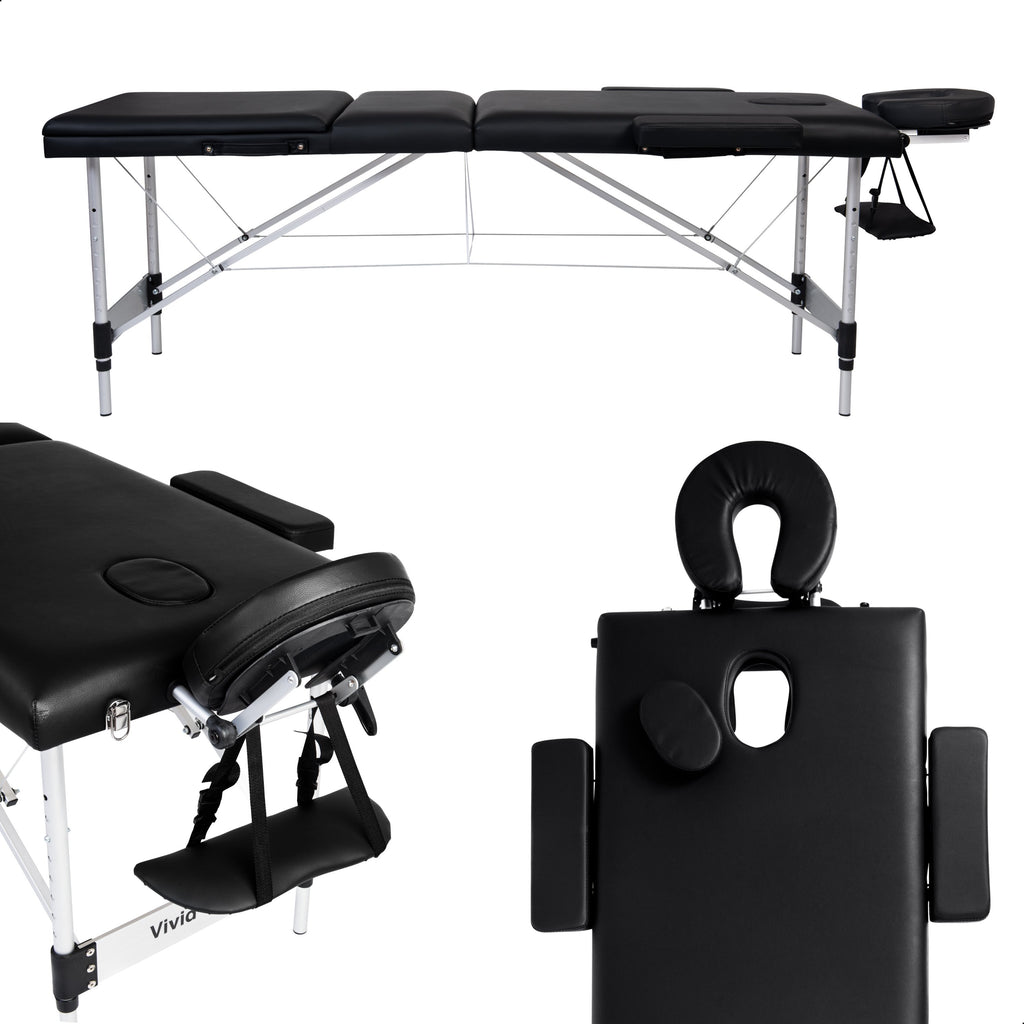 Table de massage Vivid Green 3 zones - Pliable - 8 positions de hauteur