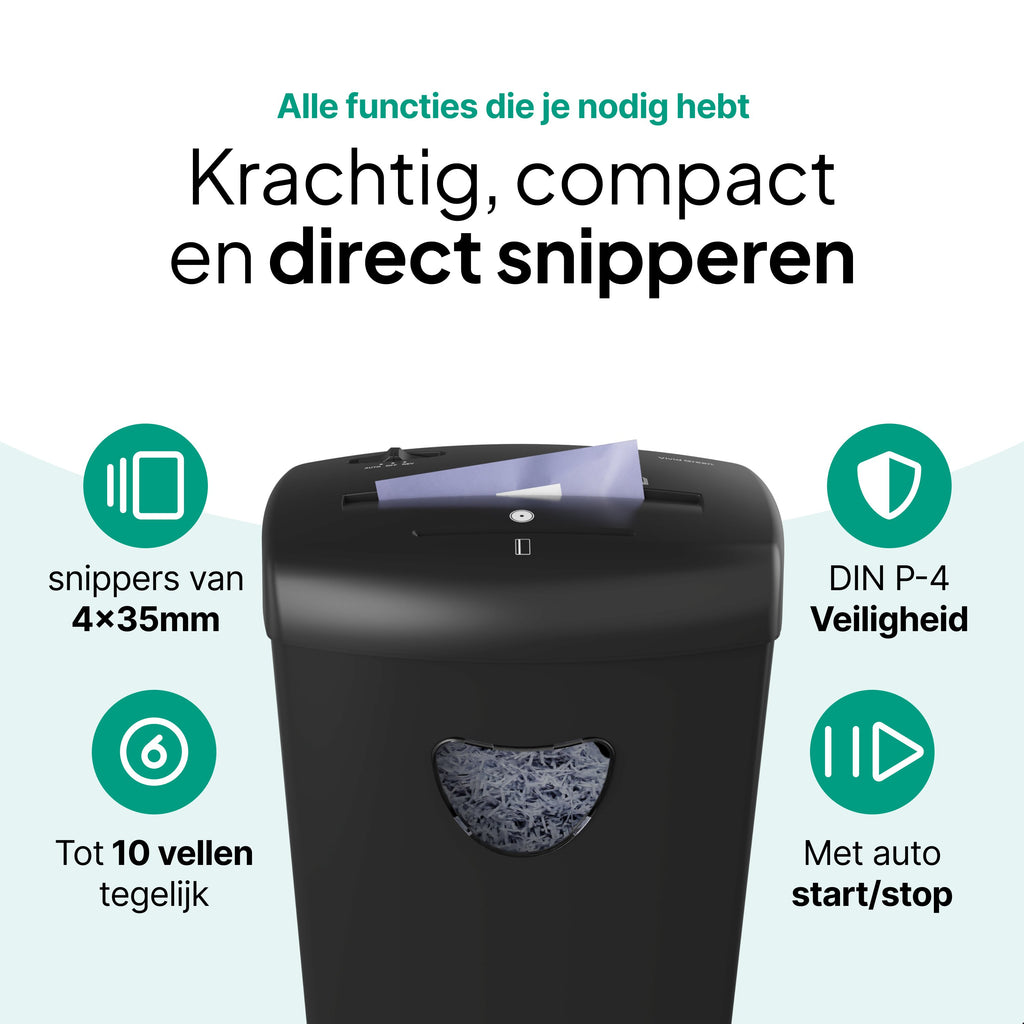 Déchiqueteuse Vivid Green 21L - Noir