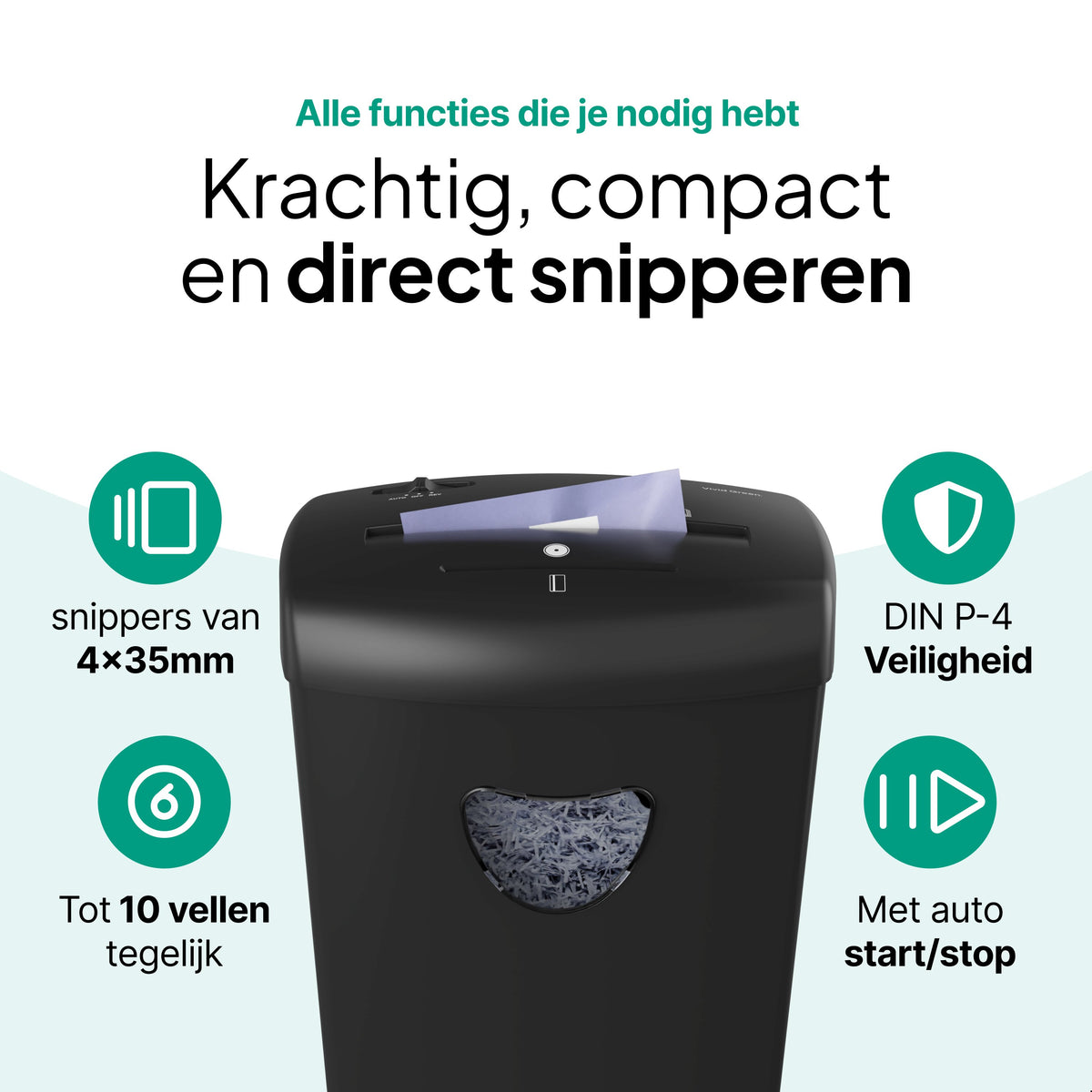 Déchiqueteuse Vivid Green 21L - Noir
