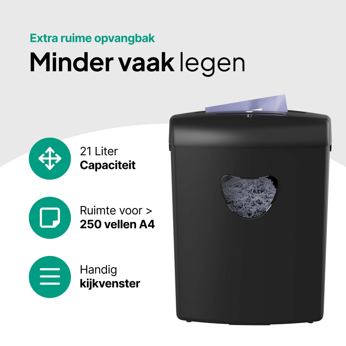 Déchiqueteuse Vivid Green 21L - Noir