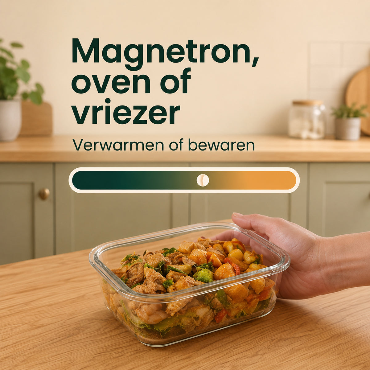 Vivid Green Mealprepbakjes Glas 6 stuks