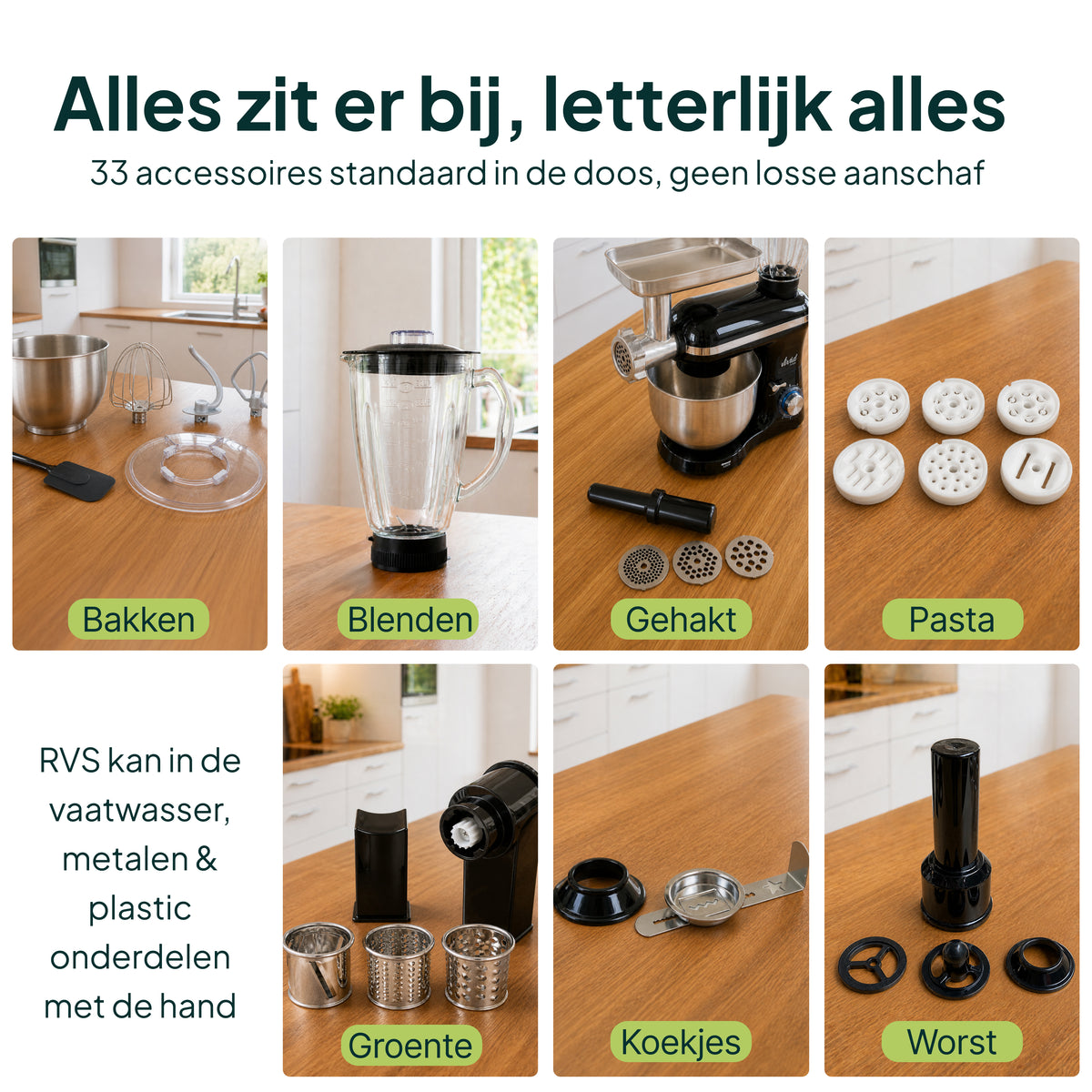 Vivid Green Keukenmachine Multifunctioneel