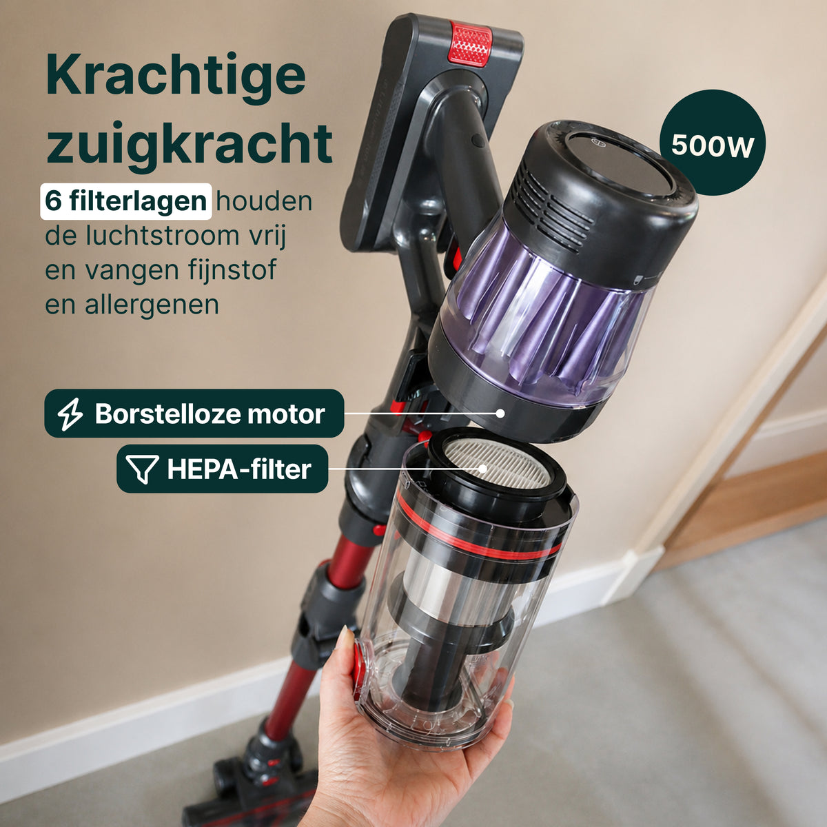 Vivid Green Steelstofzuiger met Dweilfunctie