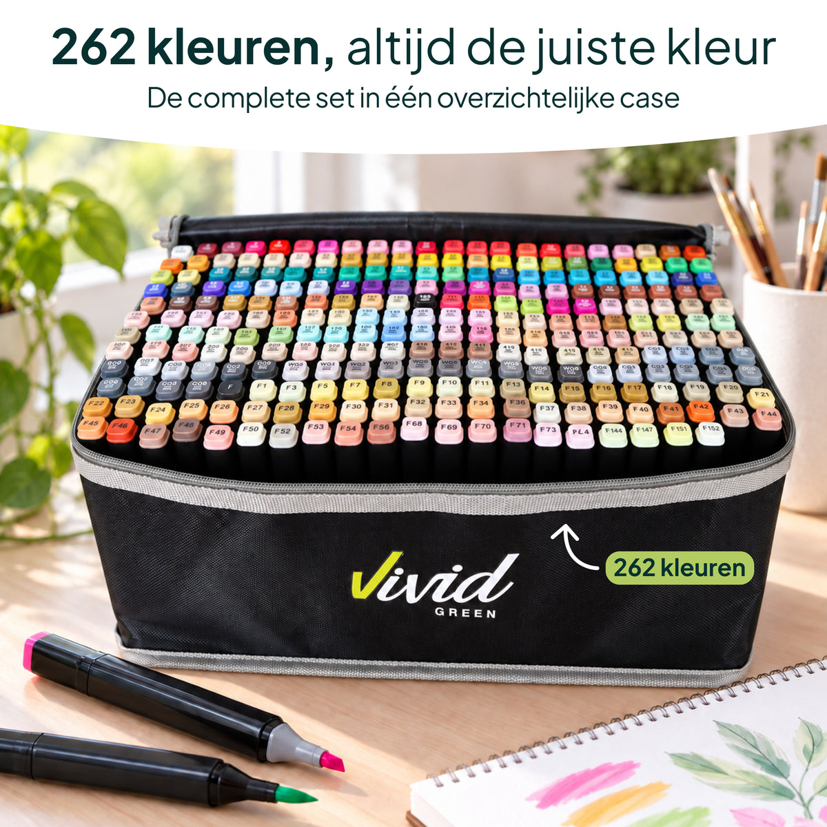 Vivid Green Twinmarkers 262 pièces - Marqueurs à alcool